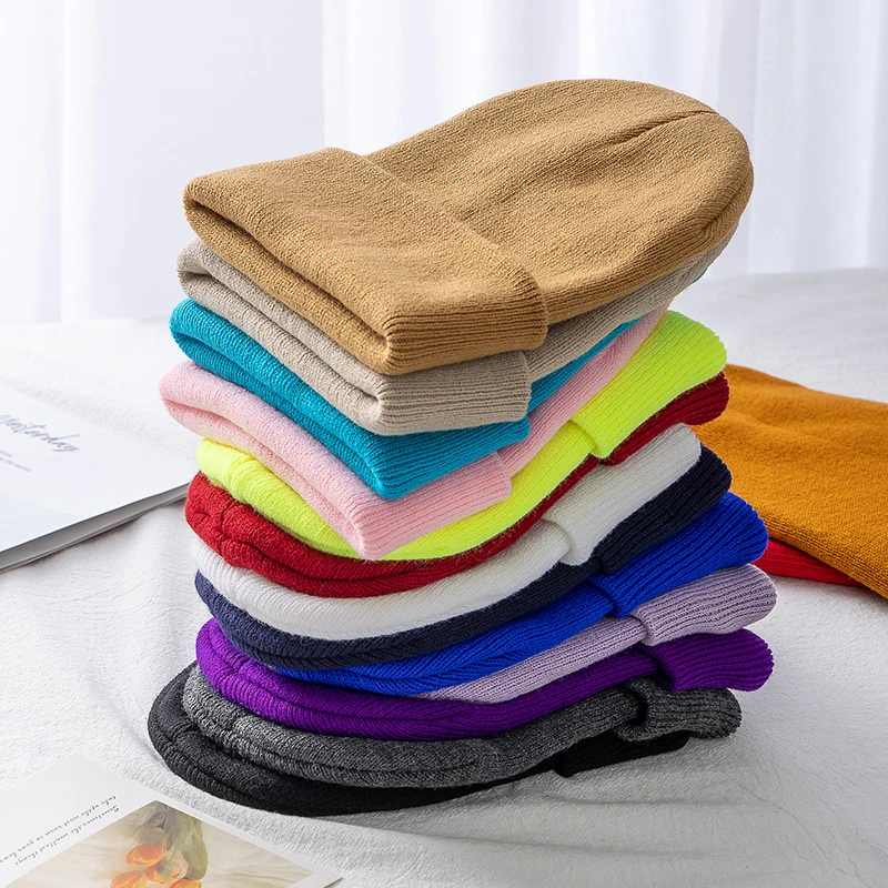 Unisex Multicolor Soft Knitted Beanie Hat