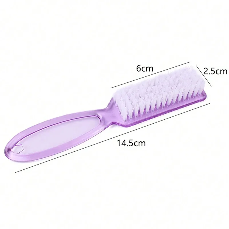 Brosse de nettoyage pour ongles, 2 pièces, élimine la poussière, poudre, nettoyant en plastique pour Gel UV acrylique, accessoires de manucure, soins des ongles, 2030