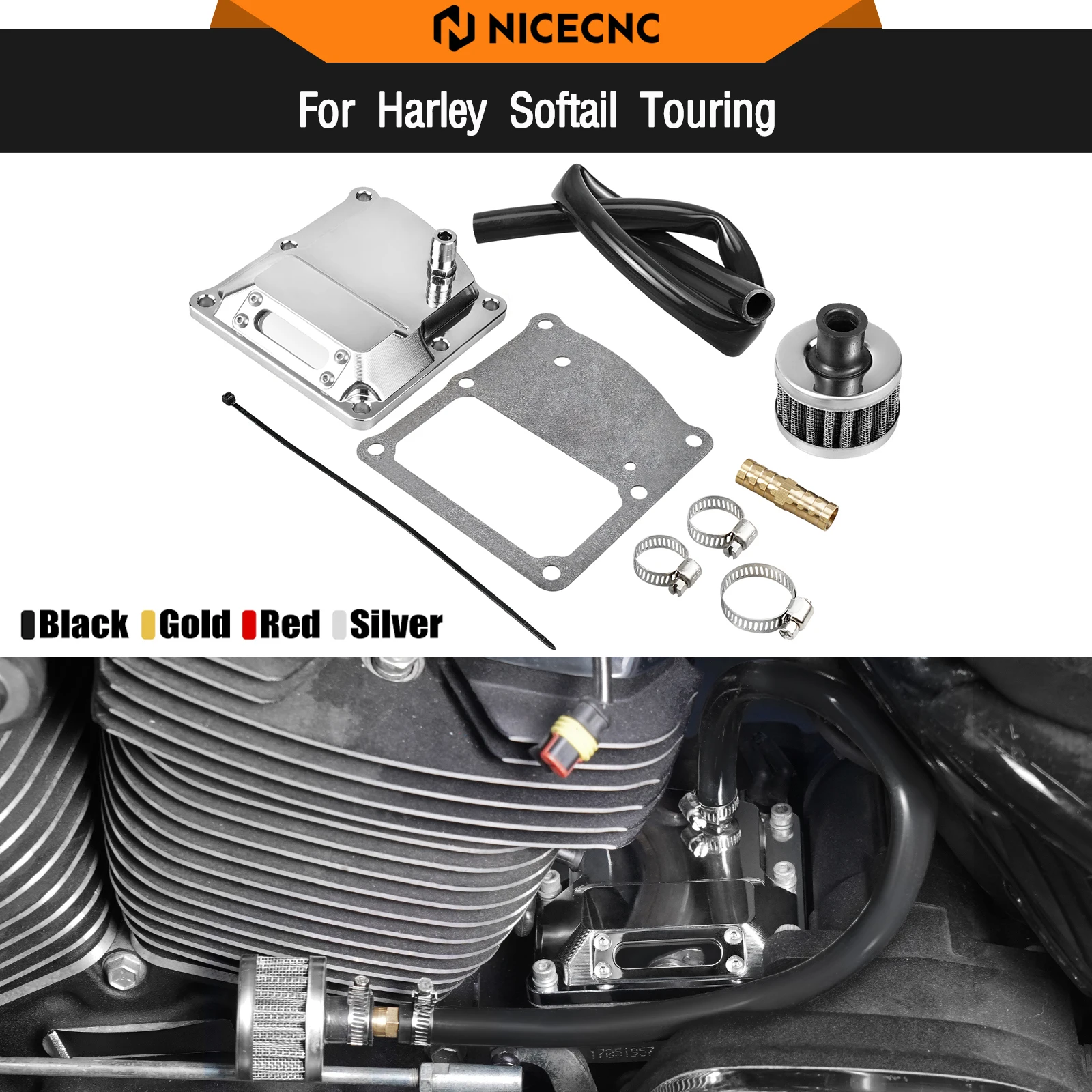 Tampa superior de transmissão ventilada para Harley Street Glide FLHX Road Glide FLTRX Road King Low Rider ST FXLRST117 Street Bob FXBBS114