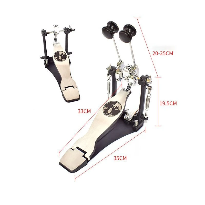 Drum Set Double Treading Hammers Pedal Double Chain CAM Pedal Percussion Instruments Accessories Universal Drums Set Hammer