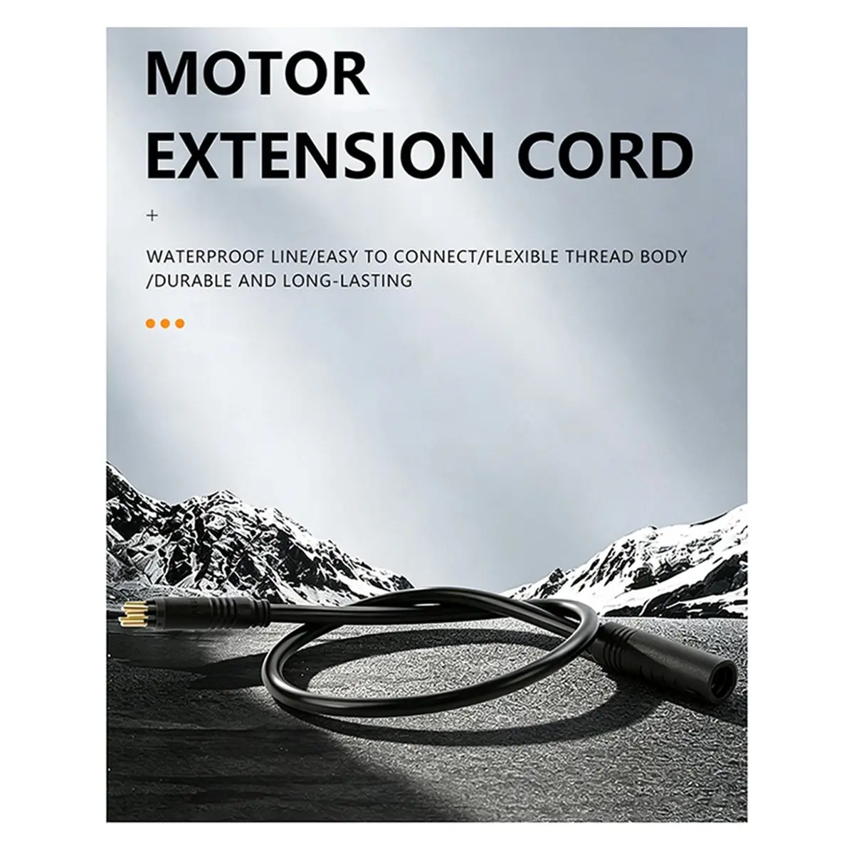 400mm 9-Core Waterproof Motor Extension Cable (9-Pin Connector) for E-Bike Conversion Kits