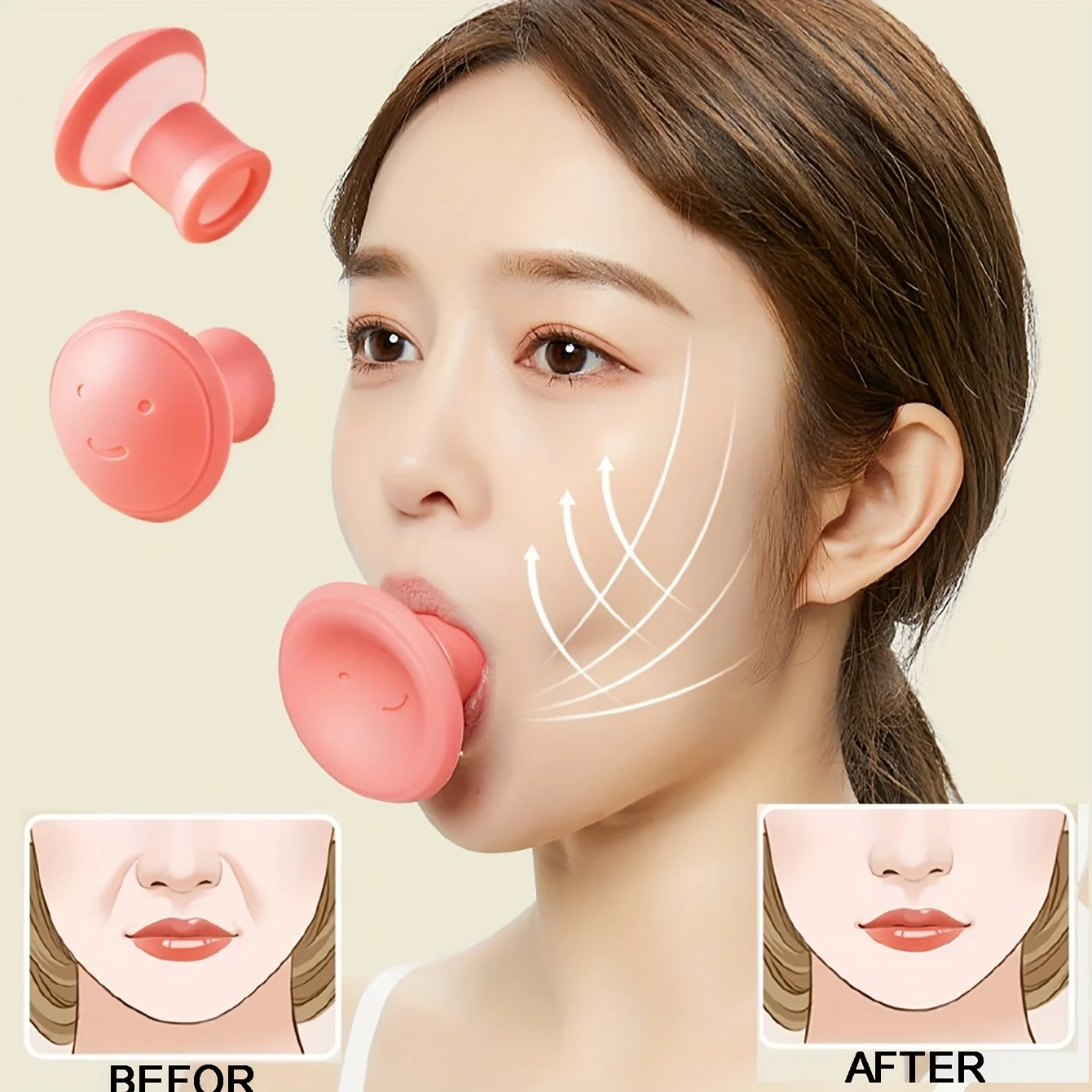 1PC Silicone Facial Massager V-Line Trainer Double Chin Reducer Yoga Tool for Men Women