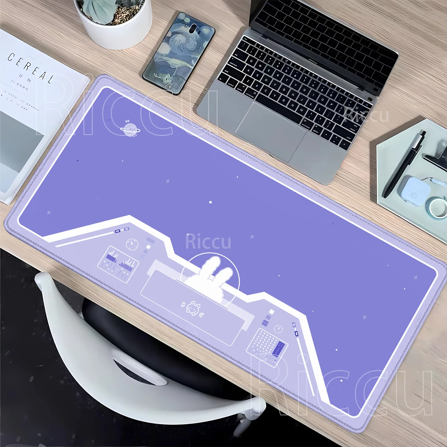 Rabbit Cute Mouse Pad Non-slip Locking Edge PC Laptop Accessories Rubber Office Mousepad Keyboard Large Game XXL Carpet Desk Mat