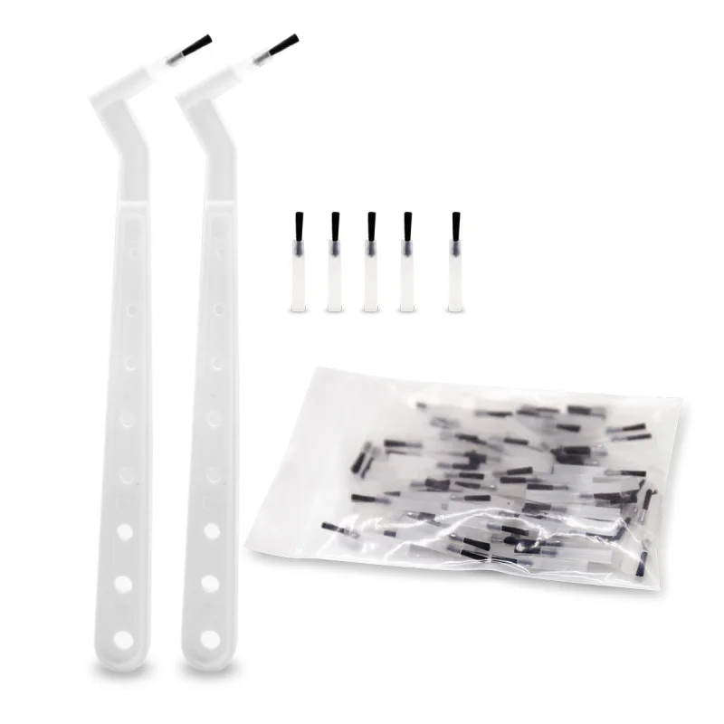 

Dental Disposable Composite Brushes Tips Dental Micro Applicator Handle For Teeth Bonding Etching Varnish Dentist Clinic Tools