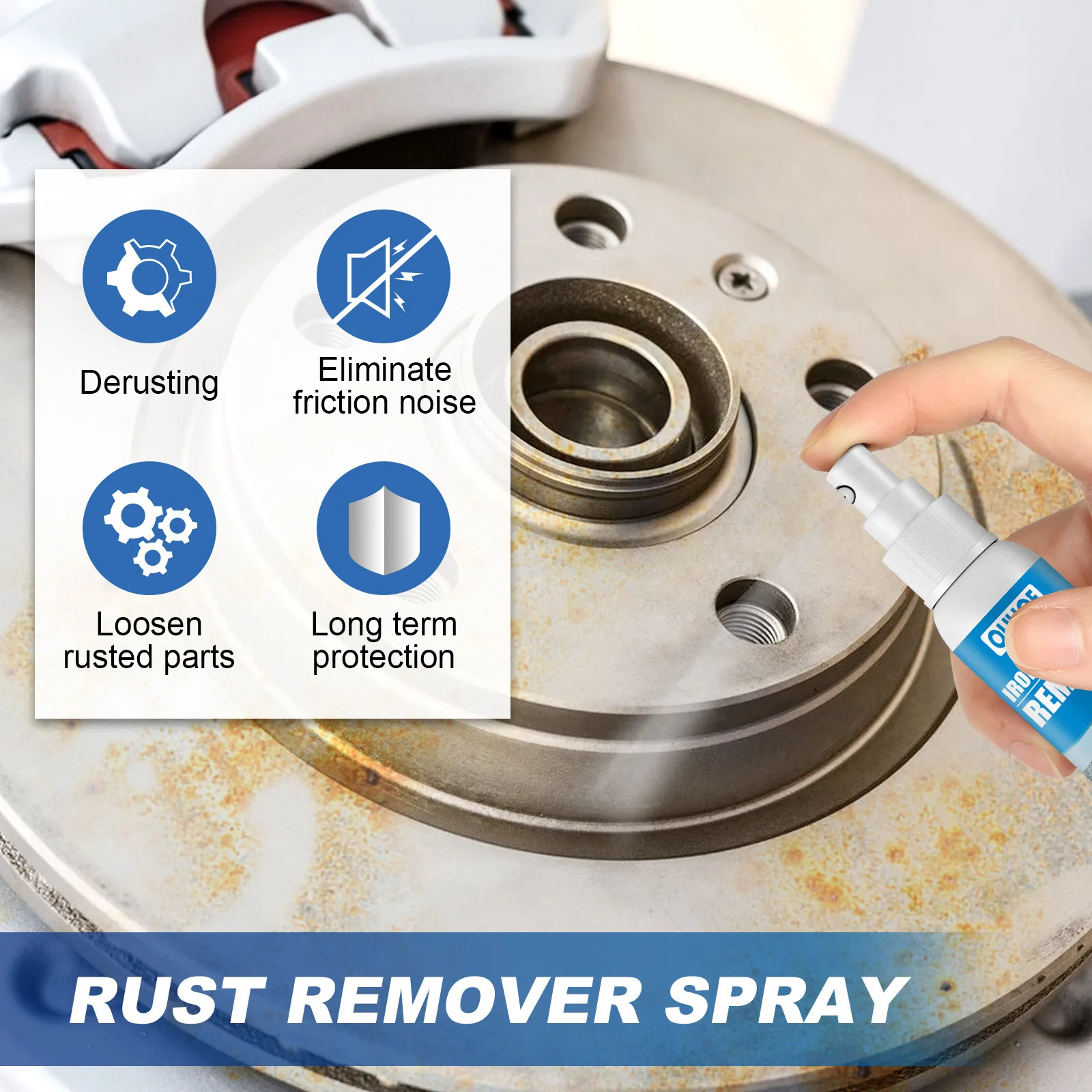 30/100ml Rust Remover Spray Maintenance Anti Rust Inhibitor Derusting Spray  for car wheel, Wheel Rim Brush Rust Cleaner Spray