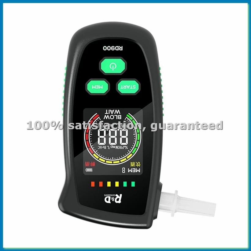 

Digital Alcohol Breath Tester Handheld LCD Screen Alcohol Detector High Accuracy Breathalyzer Portable Alcotest Device-A51M