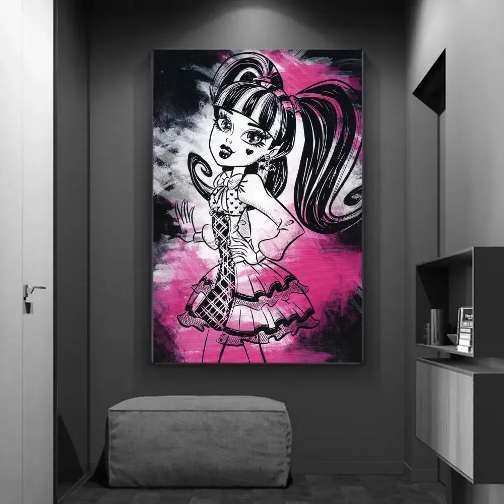 Cartoon Monster High Movie Whitepaper Poster HD Quality Poster Wall Art Painting Study Room Wall Decor