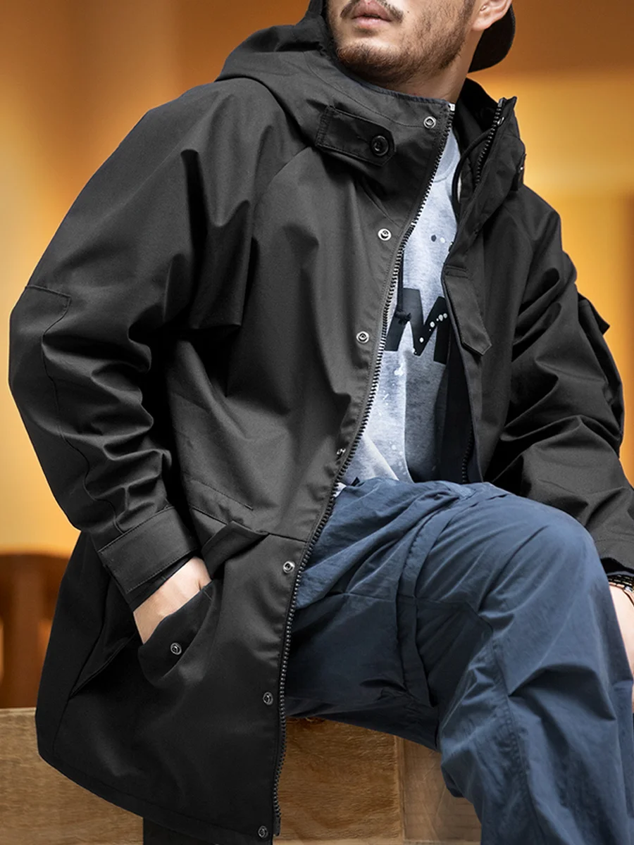 

Мужская ветрозащитная куртка Maden American Sle с капюшоном на молнии, повседневная спортивная одежда, весна-осень, хлопковая куртка