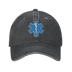 Fashion Unisex Cotton Emt Star Of Life Baseball Cap Adult Paramedic Medic Ambulance Adjustable Dad Hat Women Men Hip Hop