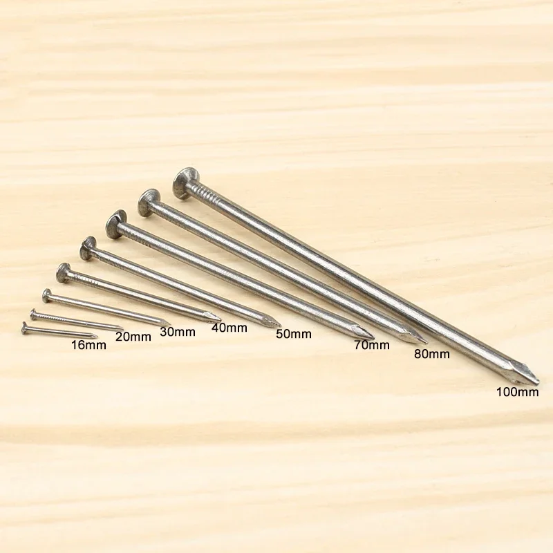 30-500pcs Wire Nails Flat Head Carbon Steel Hardware Nail Diameter 1mm, 1.5mm, 2mm, 2.5mm, 3mm, 3.5mm, 4mm