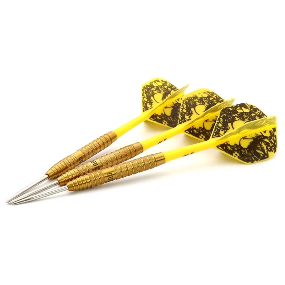

CUESOUL BIG BEAST 90% Tungsten Steel Tip Dart Set Barrel Weight 26g with Titannium Coated-Golden Darts with Dart Case
