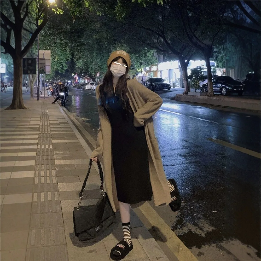 

Knee Length Pullovers Woman Oversize Sweaters Jumpers Women Rolled Neck Raglan Sleeve Sports American Style Couples Fairycore OL