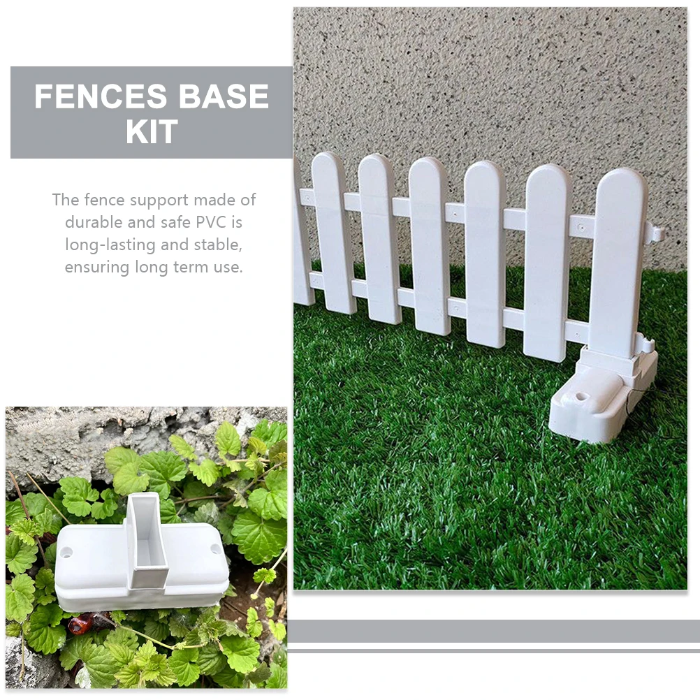 

2Pcs Fence Base Plastic Garden Privacy Support St Holder Border Bracket Durable Stable Reinforcement Matching Fences