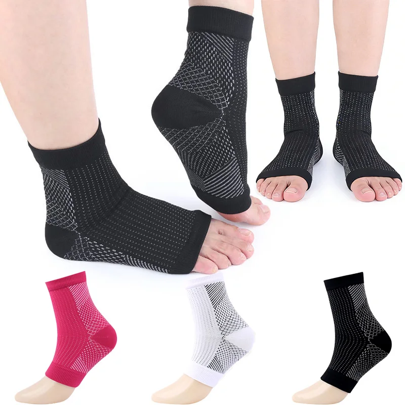 1 Pairs of Ankle Pressure Socks for Sports, Running, Fitness, Breathability, Exposed Toe and Foot Protection