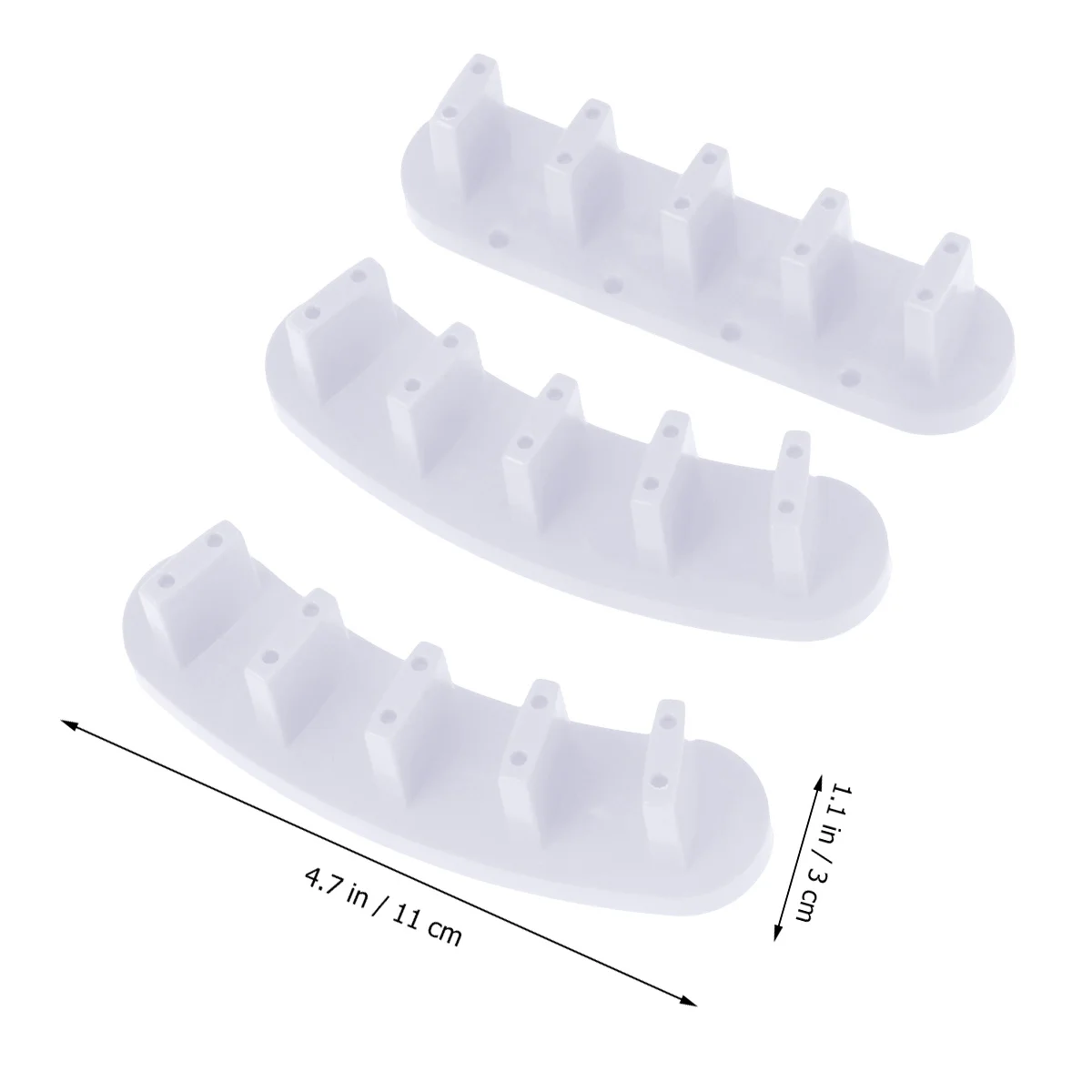 

3Pcs Nail Art Practice Rack Premium Quality Tip Stand for Nail Display Training Salon School Wholesale Use White