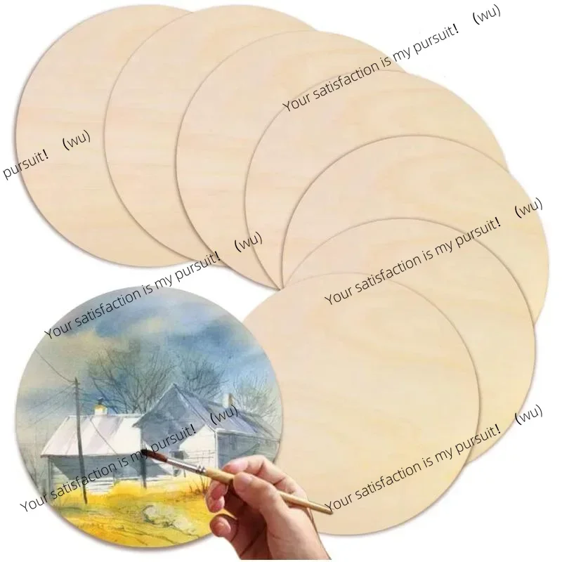 ZOCI-5-30CM Natural Unfinished Round Wood Slices Circles Discs for DIY Craft  Painting  Ornament Decor