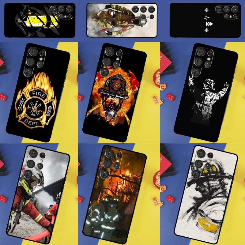 Firefighter Heroes Fireman Phone Case For Samsung Galaxy S25 S24 Ultra S9 S10 S20 S21 S22 S23 Plus S24 FE Back Cover
