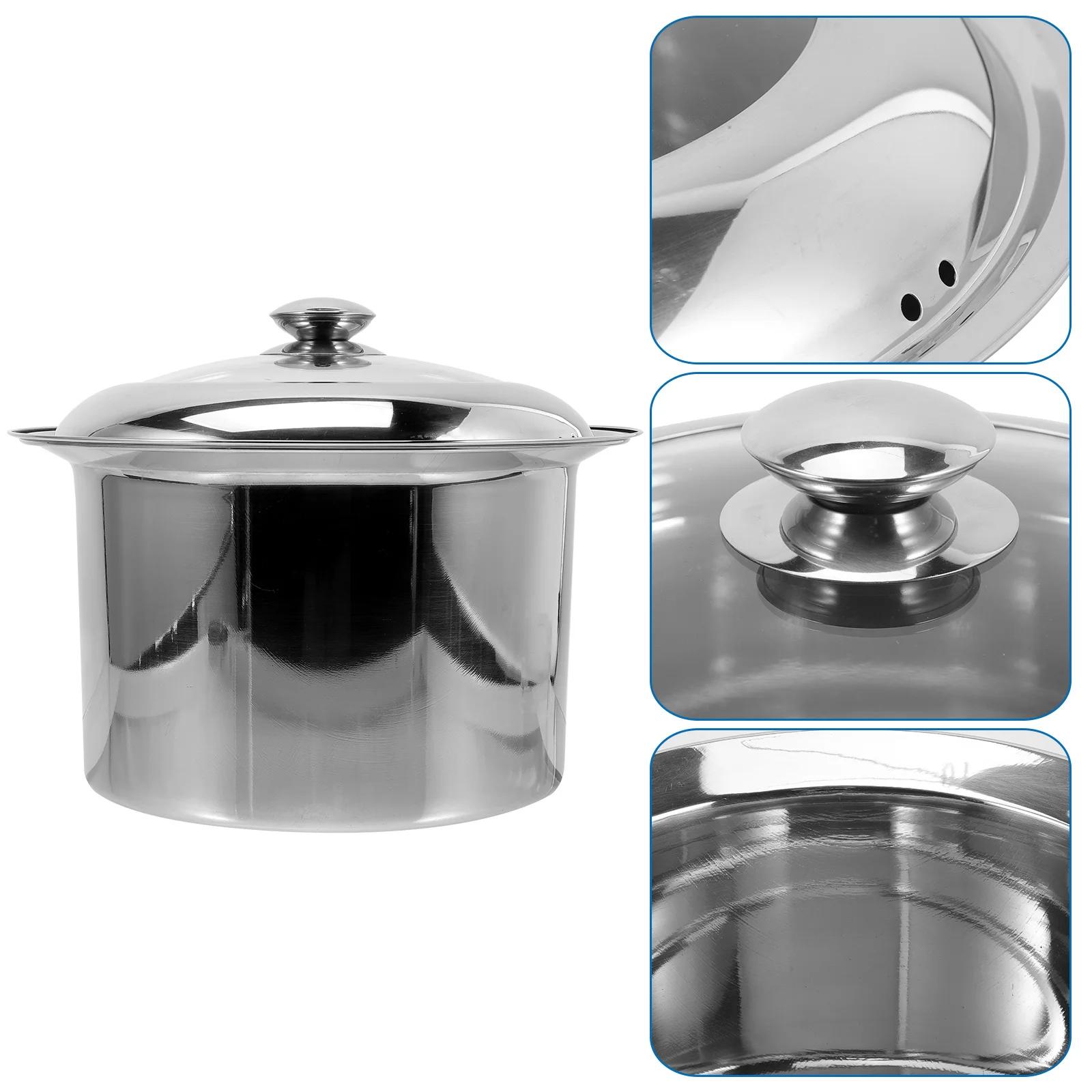 

Stainless Steel Spittoon Portable Urinal Chamber Pot Thickened Elderly Adult Covered Night Bucket Practical Durability Long