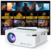 XGODY 4K 1080P HD Portable Projektor Android 12000 Lumen Full HD Beamer WiFi Bluetooth LED HDMI/ USB/ AV/ 3.5mm Earphone Ports