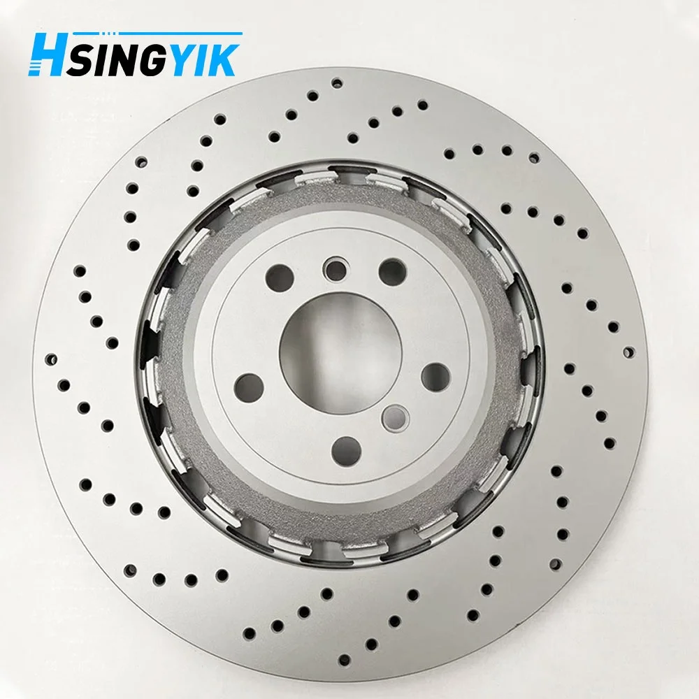 Hsingyik Front and Rear Custom Drilled & Slotted Vented Brake Disc Rotor for BMW