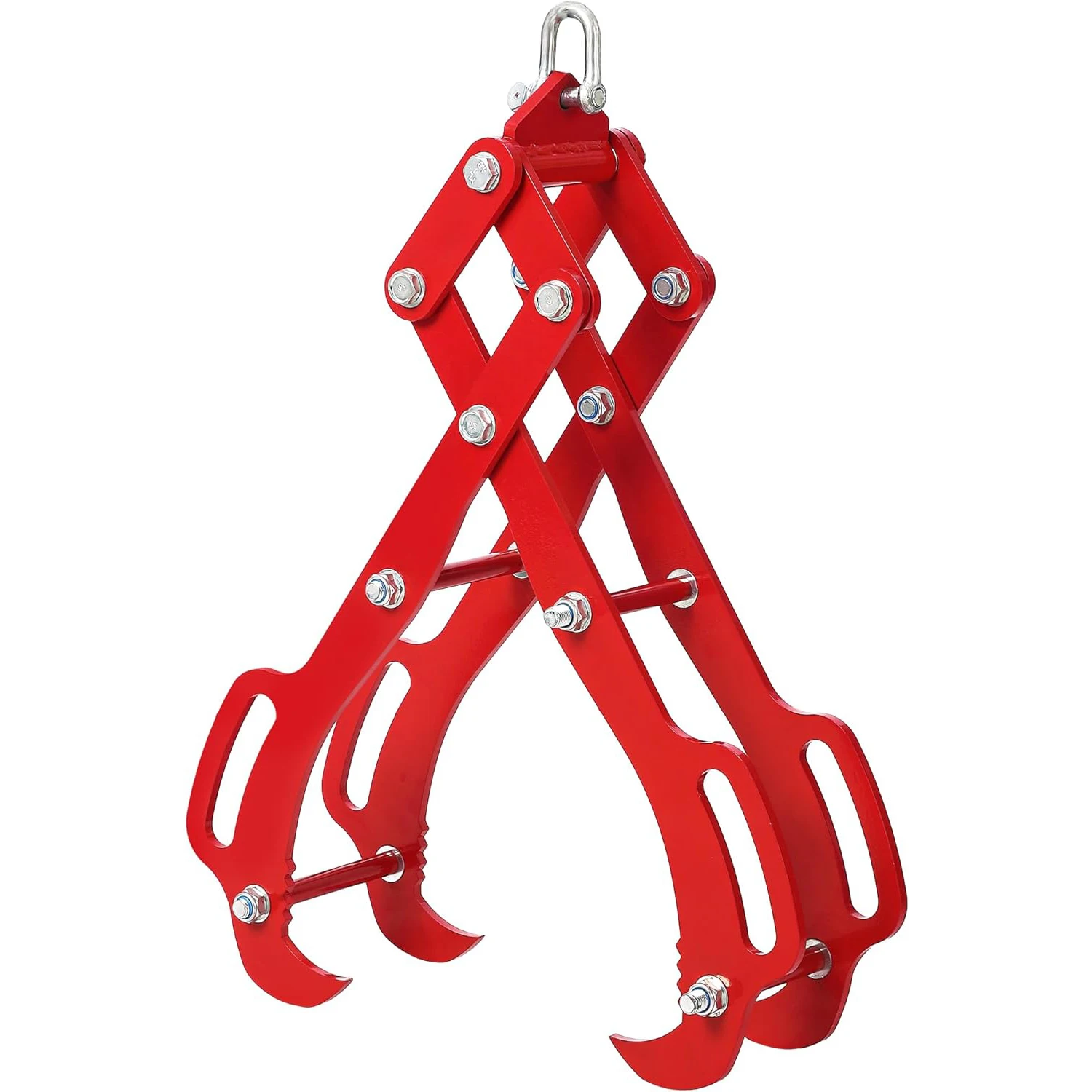 

28 Inch Log Lifting Tongs with 4 Claws Heavy Duty Steel Logging Grabber for Timber & Firewood, Tractors Swivel Skidding Tongs