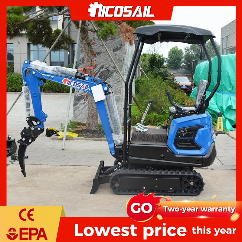 Mini Digger 850kg Compact Excavator for Garden Construction Farm Drainage CE OEM Small Excavator Machine