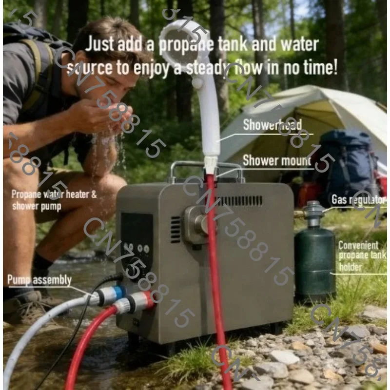 Camping RV special water heater, special water heater, 6 liter outdoor portable gas water heater