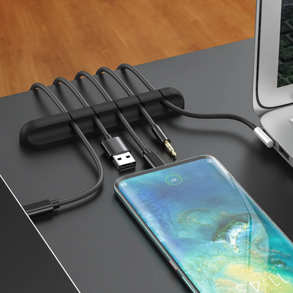 

1Pcs Cable Organizer for Home Office Premium Silicone Data Line Organiser Compact Design for Managing Charging Cables USB Power