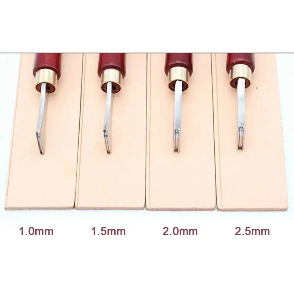 Shallow Groove Leather Edge Pressure Line Punch Embedding Thread Leathercraft Tools Leather Edge Holder DIY Handmade Sector