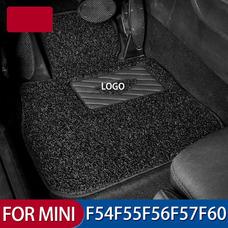 Custom Car Floor Mats Wire Foot Pads Carpet Accessories  For MINI Cooper COUNTRYMAN CLUBMAN One JCW S F54 F55 F57 F57 F60