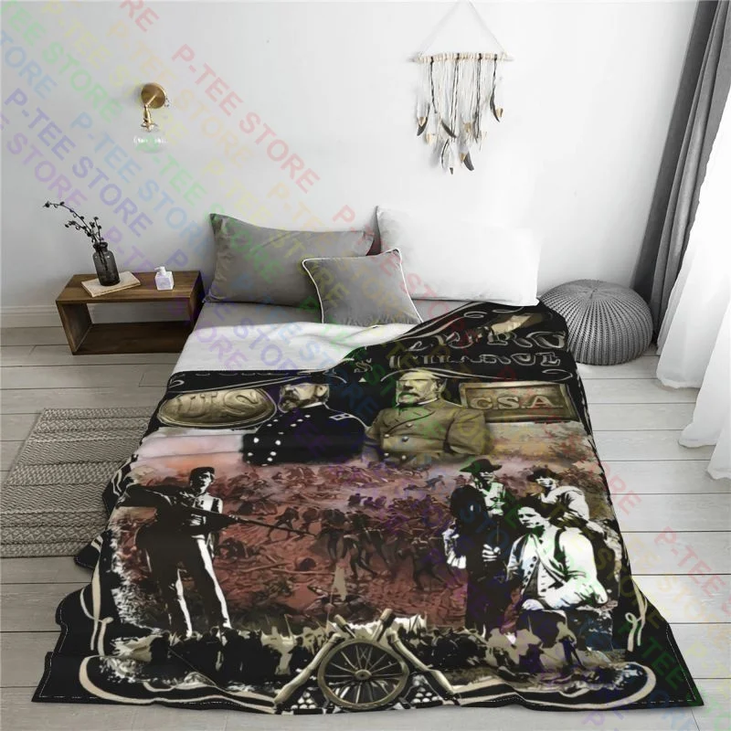 Battle Of Gettysburg Picketts Blanket Shaggy Comfort Anti-Pilling Faux Fur Throw Home Decotation