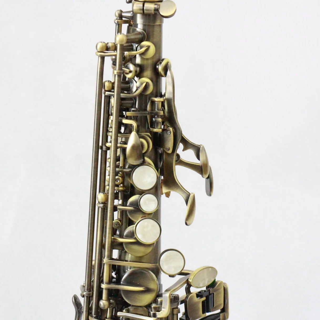 High Quality Beginner Level BB Flat Vintage Straight Soprano Saxophone With Accessory Instrument For New Players