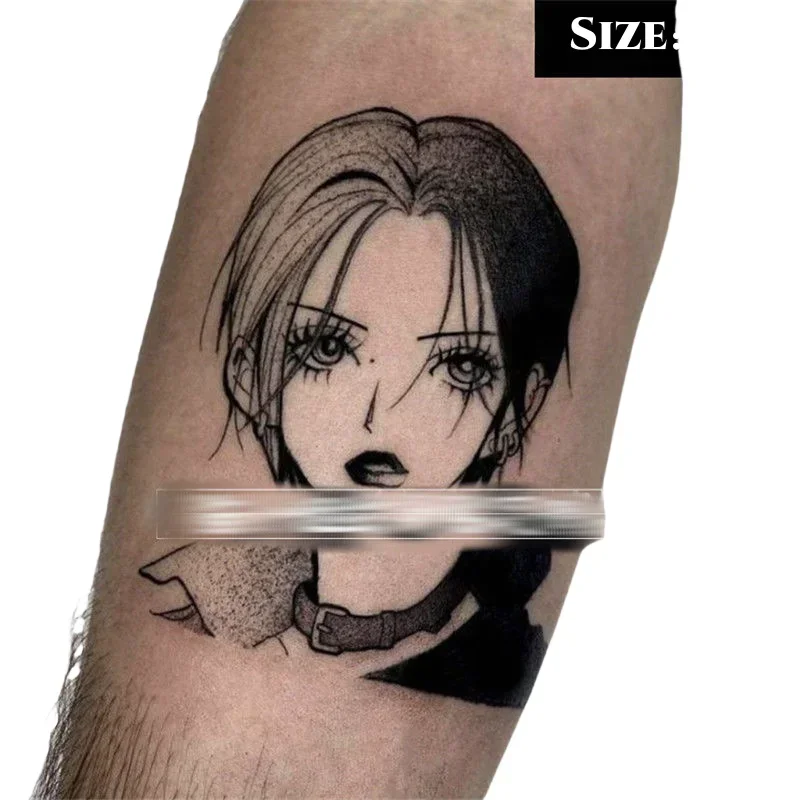 Oosaki Nana الوشم المؤقت أنيمي تأثيري الكرتون مقاوم للماء وهمية الوشم الذراع ملصق الجسم الفن نقل الوشم للنساء الرجال #2