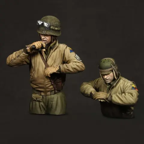 1/16 Skala Gjuten Resin Figur Modellbyggsats Andra Världskriget Amerikansk Stridsvagnsbesättning Halvkropp 2 Figurer Omonterad och Omålad 10 best sales 1 16 hartsfigurer - №3