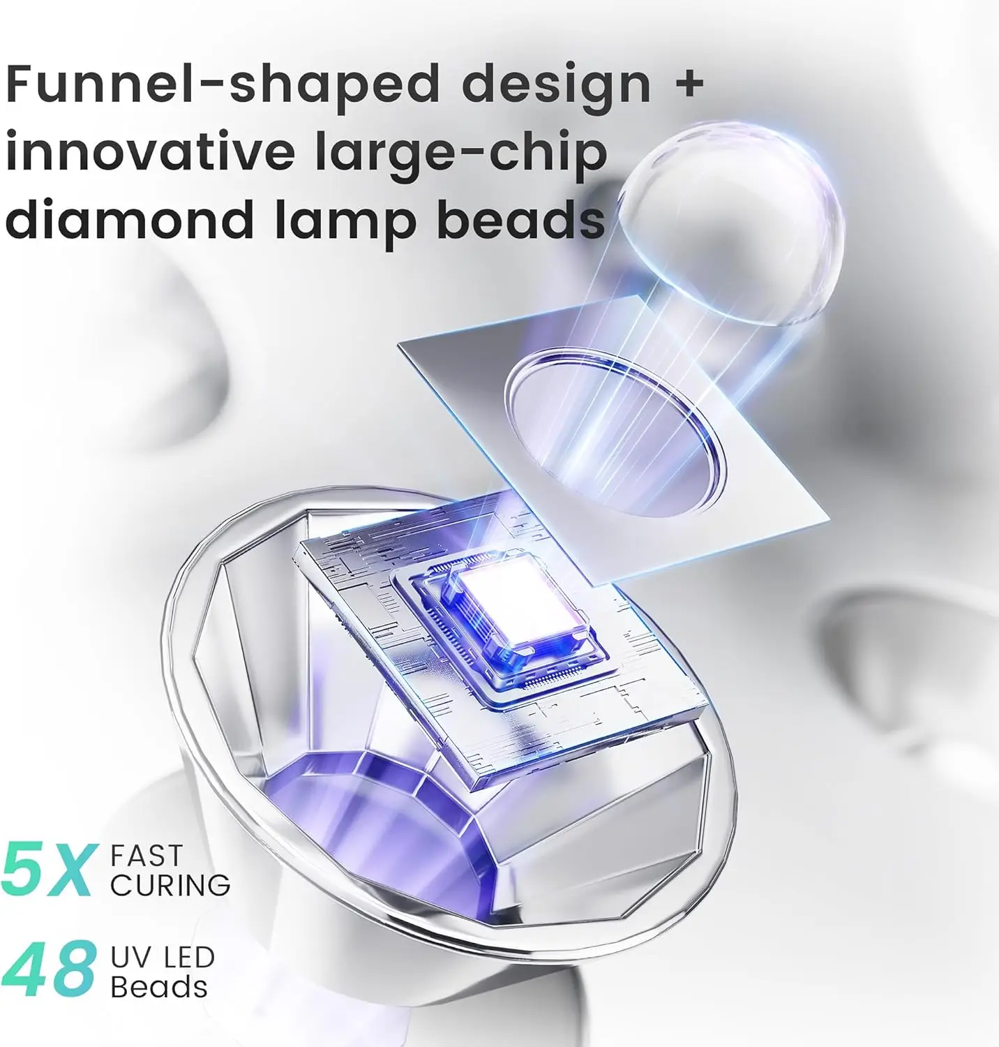 مصباح أظافر LED بالأشعة فوق البنفسجية 2 في 1، مجفف أظافر جل مع ضوء محمول #3