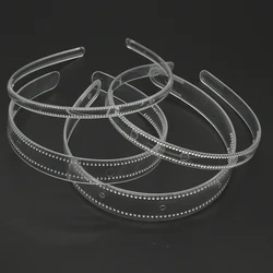 10PCS 8mm 12mm 2cm 2.5cm Clear Teethed PC Plastic Hair Headband Non-slip Hairbands For DIY Hair Accessories Plain Hair Hoops
