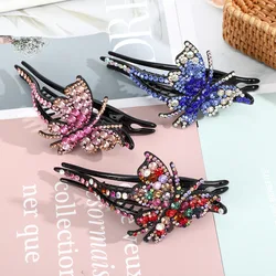 Shiny Rhinestone Flower Hair Clip Geometric Barrettes Hairpin Retro Crystal Acrylic Clip Hair Claws Women Girls Hair Accessories