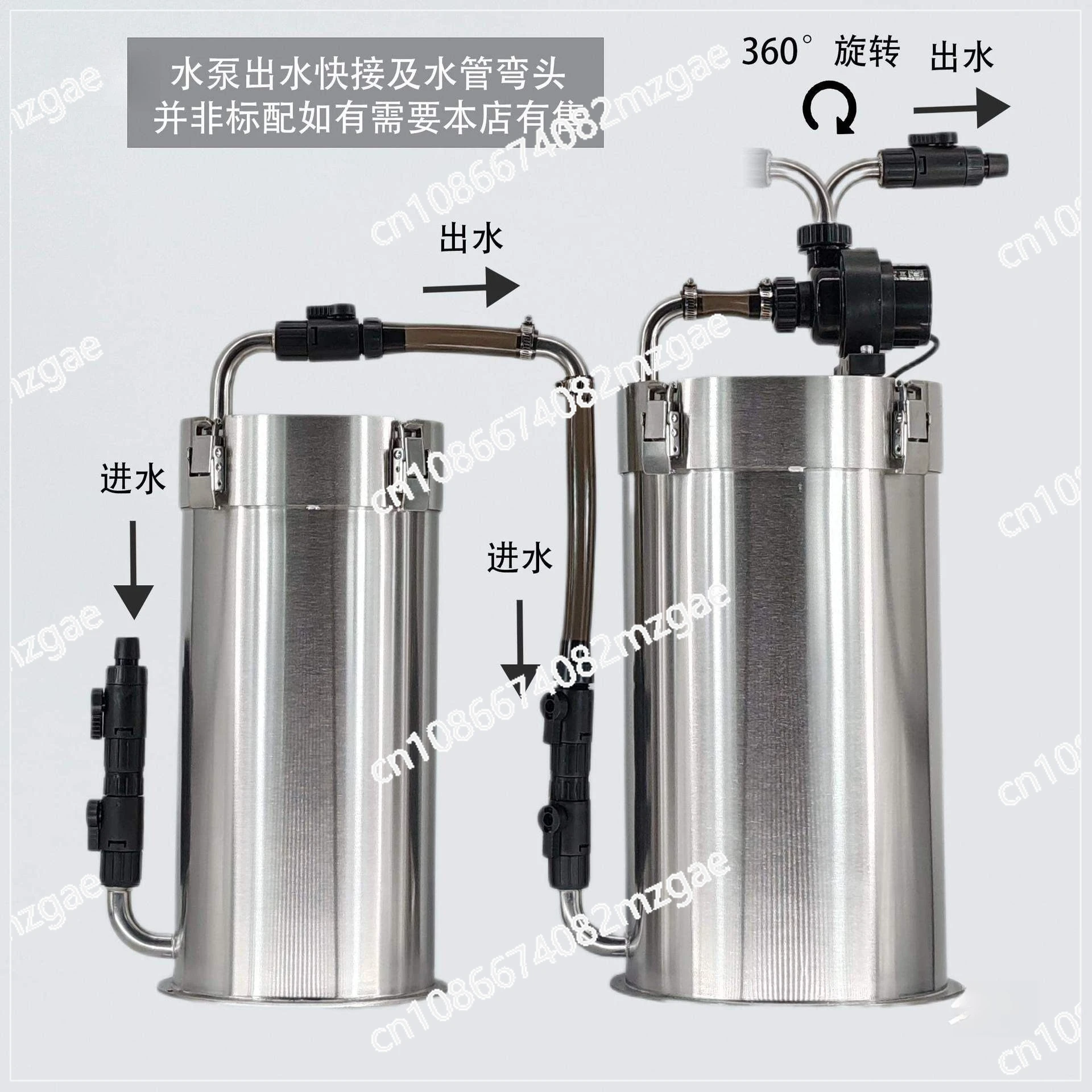 Stainless steel filter barrel, external filter barrel, external fish tank, turtle tank