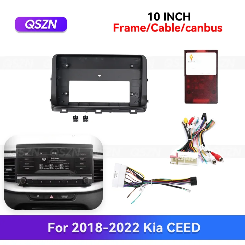 

QSZN для 2018-2022 Kia CEED 10-дюймовый Android автомобильный радиоприемник стерео рамка GPS MP4 мультимедийный жгут проводов Canbus Box Kit