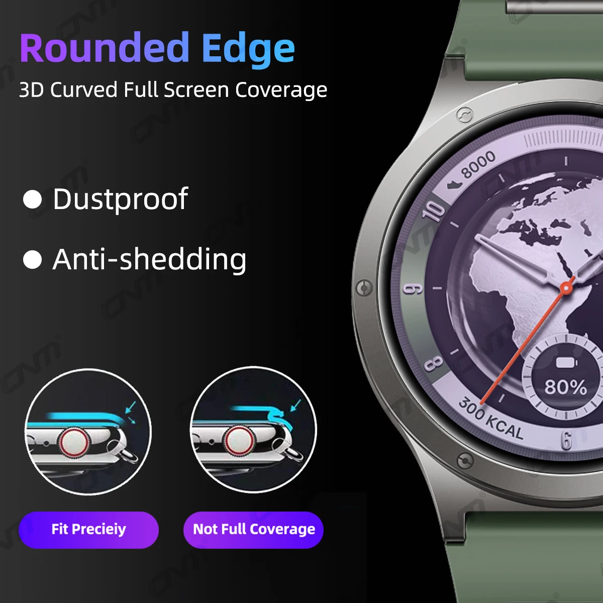 3D Screen Protector for OnePlus Watch 4 Anti-scratch Film Full Coverage Ultra-HD Protective Film (Not Glass) Accessories