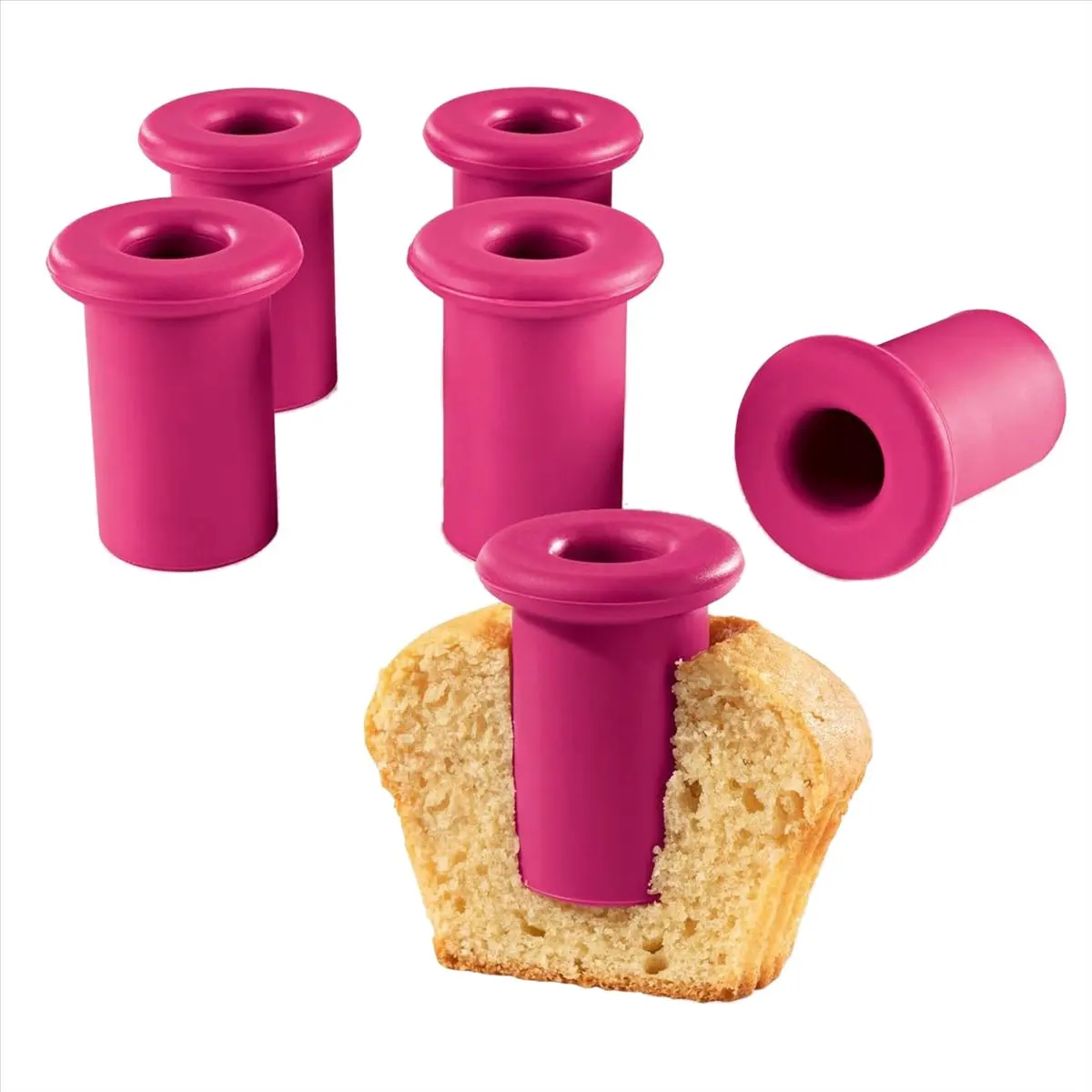 ABFW Muffin Cake Hole DIY Pastry Cupcake Cored Remove Device Plunger Cutter Baking Decorating Digging Holes Tools 6Pcs