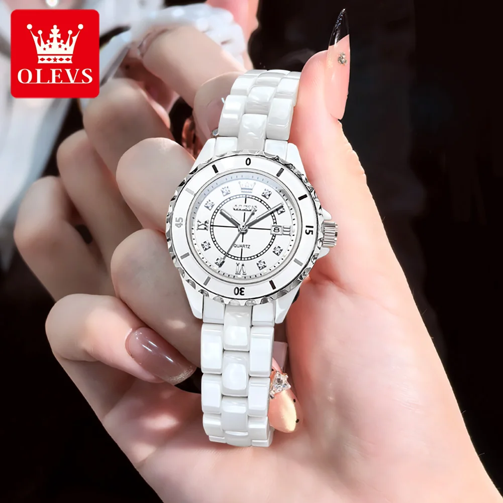 OLEVS 5658 Top Brand Quartz Women's Watches Diamond Roman Dial Waterproof Luminous Watch Original Women's Watch