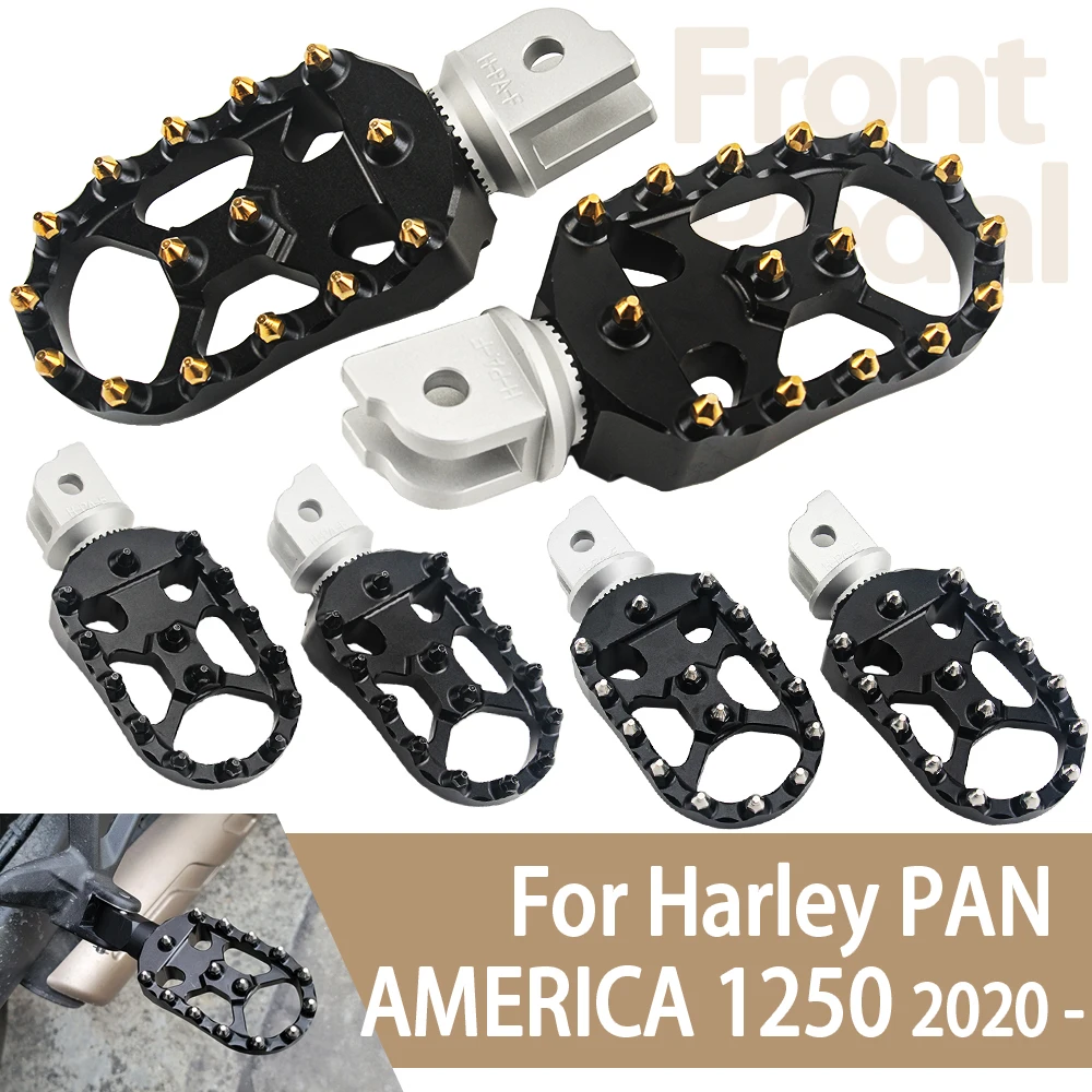 For HARLEY PAN AMERICA1250 Special 1250 2020- Motorcycle Front Footrest 360 Degree Adjustable Foot Pegs Rotatable FootPegs Rest