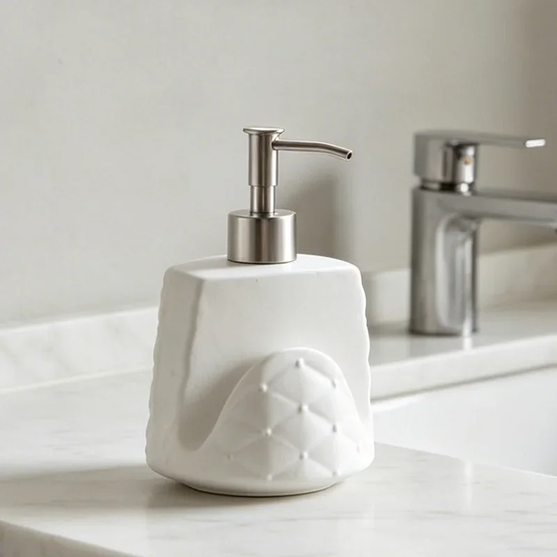400ml soap dispenser  ceramic hand sanitizer bath gel shampoo bottle press bottle of hotel home stay lotion dispenser bathroom