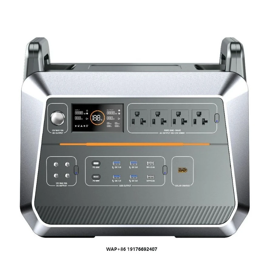 

’Household Emergency Power Supply Quick Charge 2000w Portable Solar Generator Power Station For Home Outdoor Camping