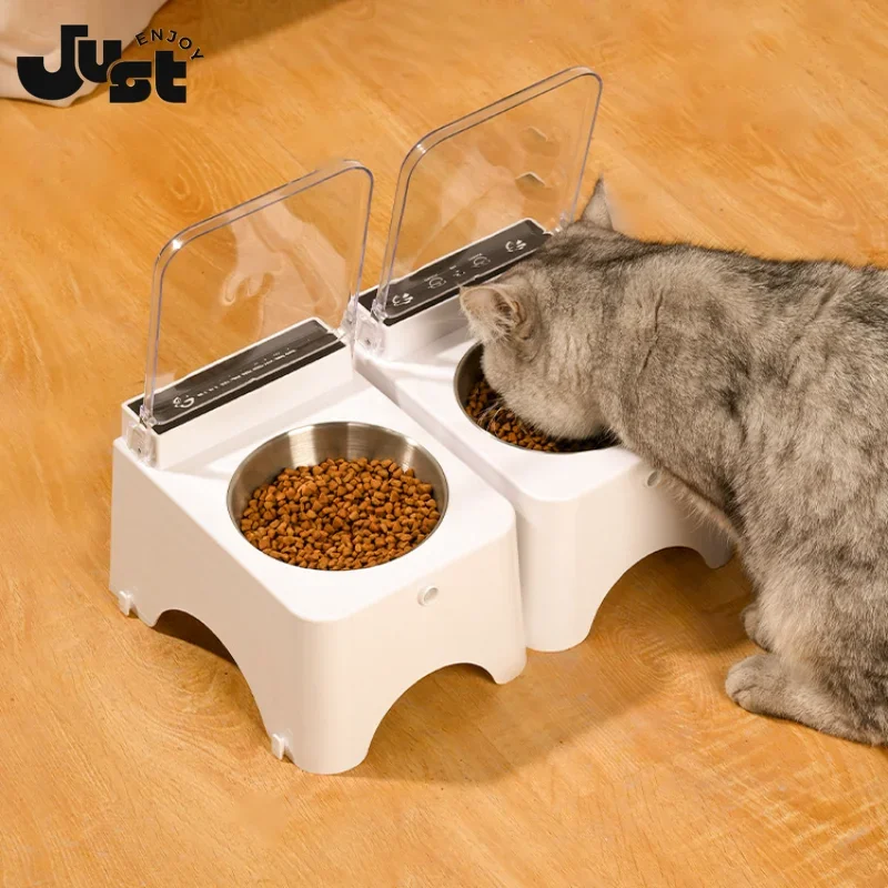 

USB Smart Cat Bowl Pet Feeder Bowl Dog Food Feeder Infrared Sensor Auto Open Cover Smart Feeder Anti-mouse Cat Food Dispenser