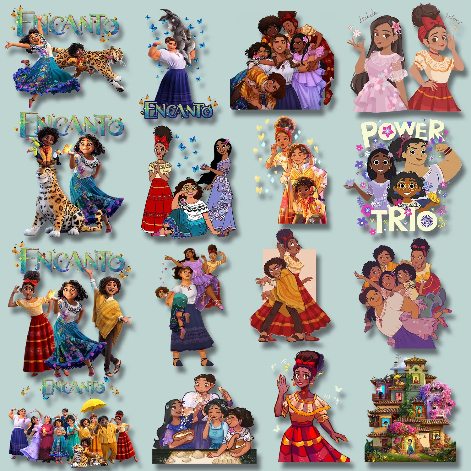 

Encanto Mirabel Patches For Clothes Cartoon Heat Transfer Printing Stickers For Girl T-Shirt Hoodie DIY Appliques Clothes