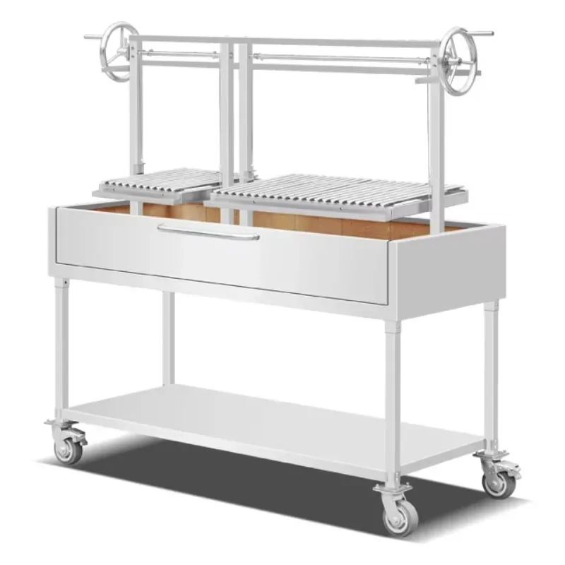 Large Size Stainless Steel Commercial Charcoal Barbecue BBQ Grill