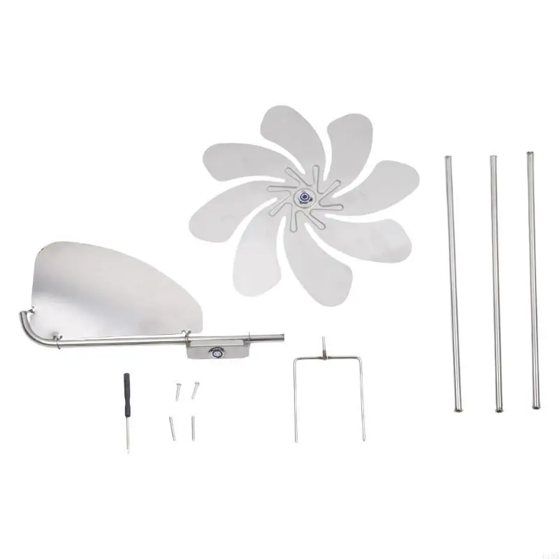 F19B Retro Garden Wind Spinner 360 Degree Rotation Metal Willdmill for Outdoor Yard Lawn Garden Wind Sculptures Decoration