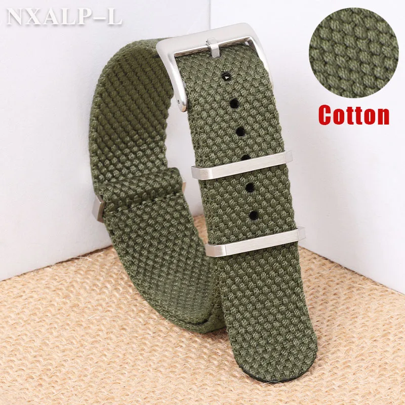 나일론 코튼 스트랩 하이 퀄리티 브레이드 팔찌, 오메가용, 세이코 밀리터리 스포츠 시계 밴드, 화웨이 워치 Gt2, Gt3 용, 20mm, 22mm 